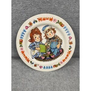 Vintage Oneida Raggedy Ann and Andy 1969 Plastic‎ Child's Plate 6.5"